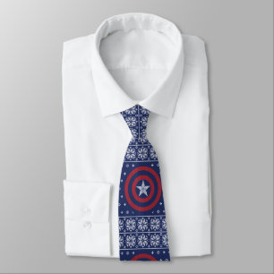 Avengers Classics Captain America Knit Graphic Neck Tie
