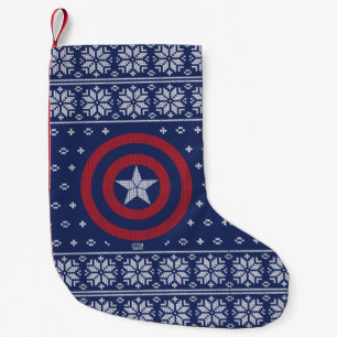 Avengers Classics Captain America Knit Graphic Small Christmas Stocking