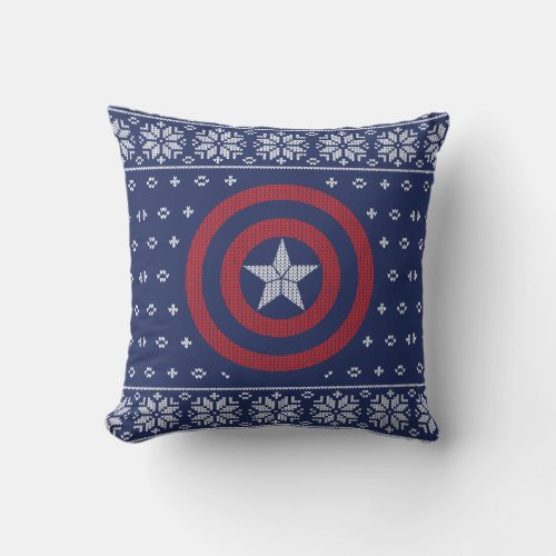Avengers Classics  Captain America Knit Graphic Throw Pillow