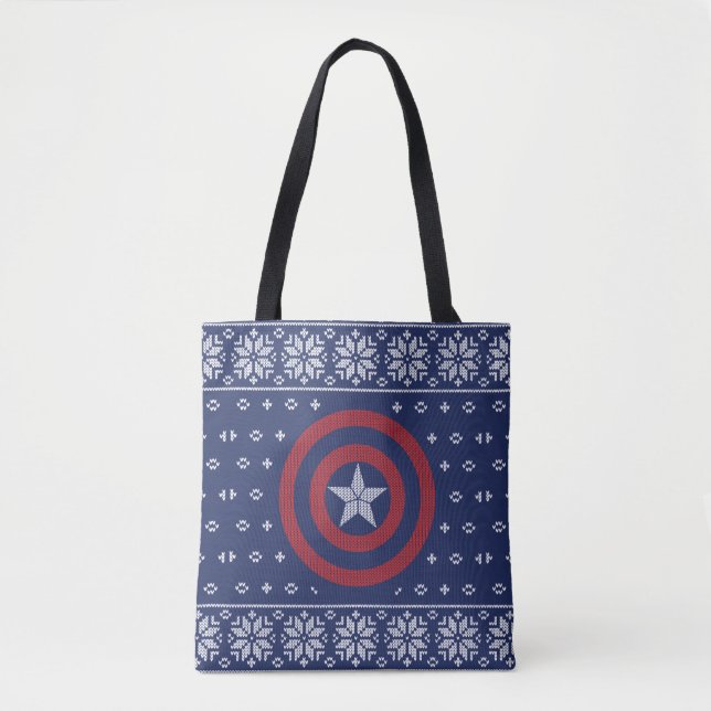 Avengers Classics | Captain America Knit Graphic Tote Bag (Front)