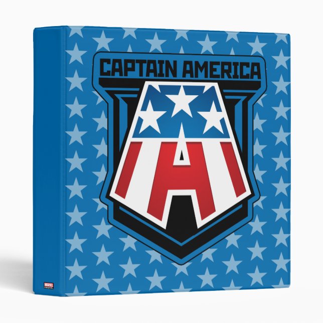 Avengers Classics | Captain America Patriotic Icon 3 Ring Binder (Front/Spine)