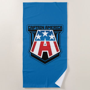 Avengers Classics   Captain America Patriotic Icon Beach Towel