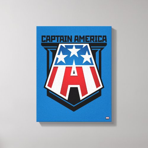 Avengers Classics  Captain America Patriotic Icon Canvas Print