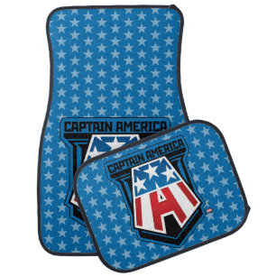 Avengers Classics   Captain America Patriotic Icon Car Floor Mat