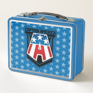 Avengers Classics   Captain America Patriotic Icon Metal Lunch Box