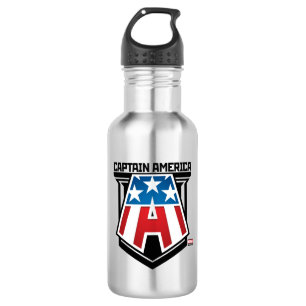 Avengers Classics   Captain America Patriotic Icon Stainless Steel Water Bottle