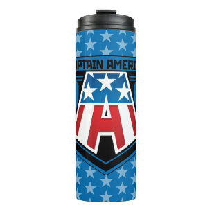 Avengers Classics   Captain America Patriotic Icon Thermal Tumbler