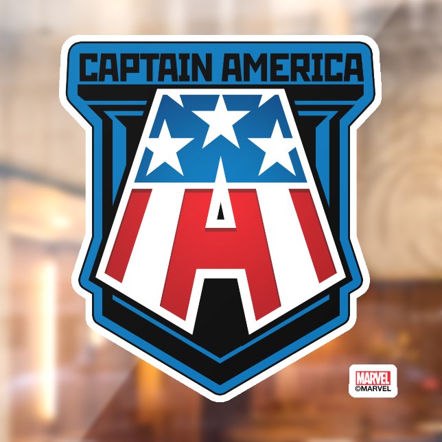 Avengers Classics | Captain America Patriotic Icon Window Cling (Sheet 2)
