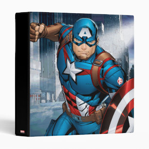 Avengers Classics   Captain America Runs Forward 3 Ring Binder