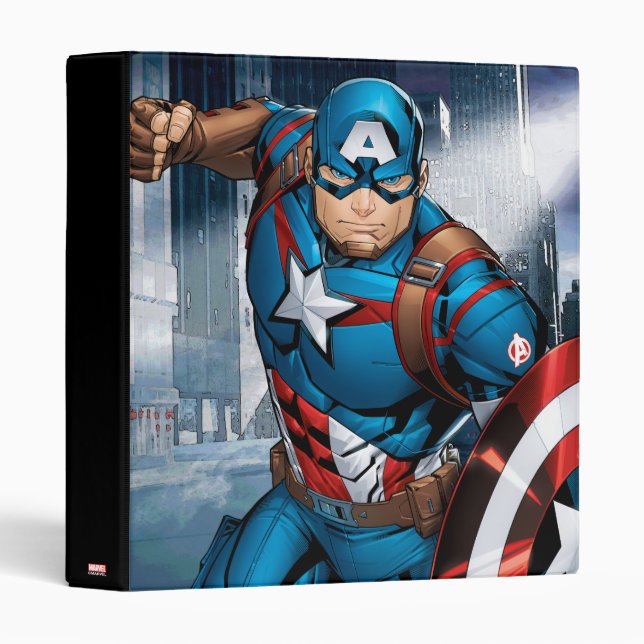 Avengers Classics | Captain America Runs Forward 3 Ring Binder (Front/Spine)