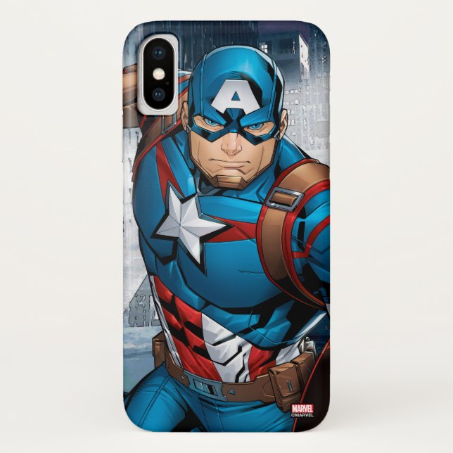 Avengers Classics | Captain America Runs Forward Case-Mate iPhone Case (Back)