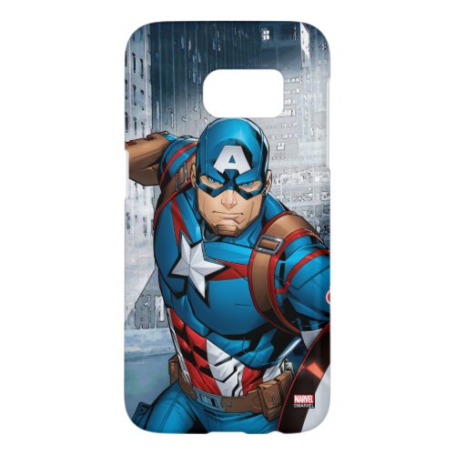 Avengers Classics  Captain America Runs Forward Samsung Galaxy S7 Case