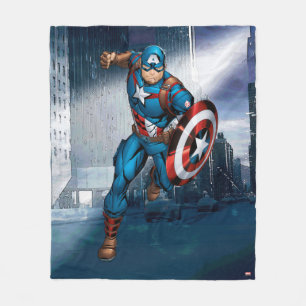 Avengers Classics   Captain America Runs Forward Fleece Blanket