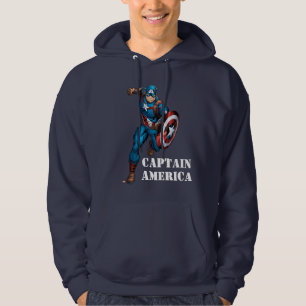 Avengers Classics Captain America Runs Forward Hoodie