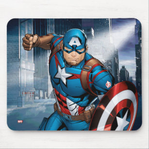 Avengers Classics   Captain America Runs Forward Mouse Pad