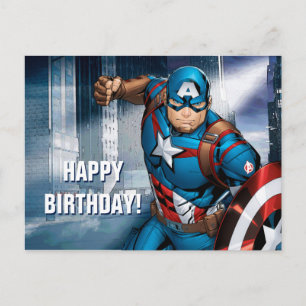 Avengers Classics   Captain America Runs Forward Postcard