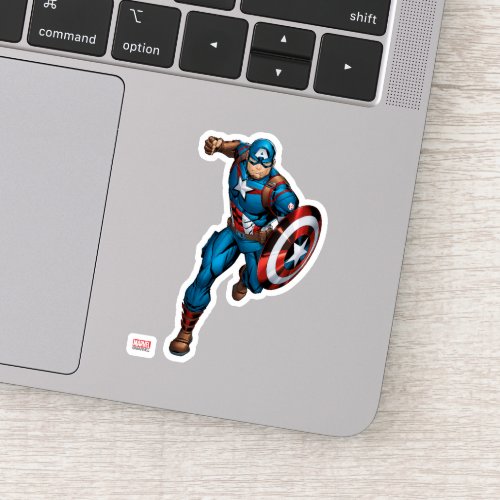 Avengers Classics  Captain America Runs Forward Sticker