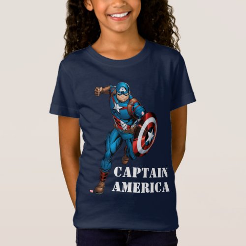 Avengers Classics  Captain America Runs Forward T_Shirt