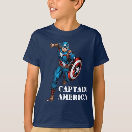 Avengers Classics  Captain America Runs Forward T_Shirt