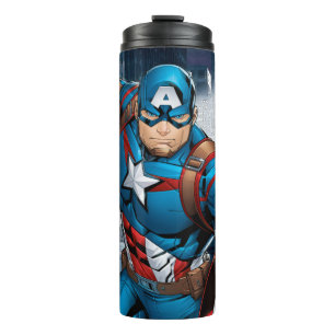 Avengers Classics Captain America Runs Forward Thermal Tumbler