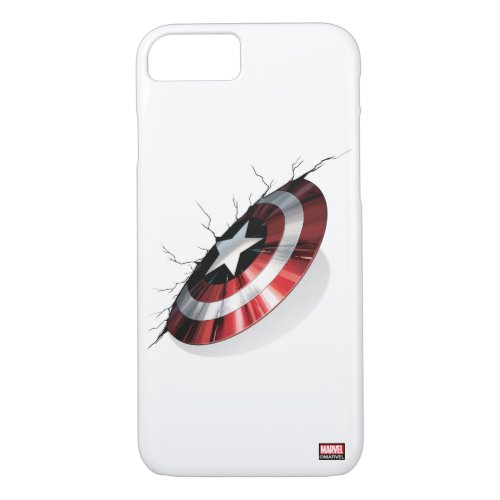 Avengers Classics  Captain America Shield Struck iPhone 87 Case