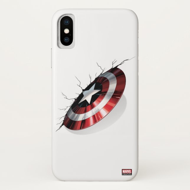 Avengers Classics | Captain America Shield Struck Case-Mate iPhone Case (Back)