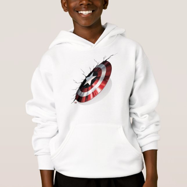 Avengers Classics | Captain America Shield Struck Hoodie (Front)