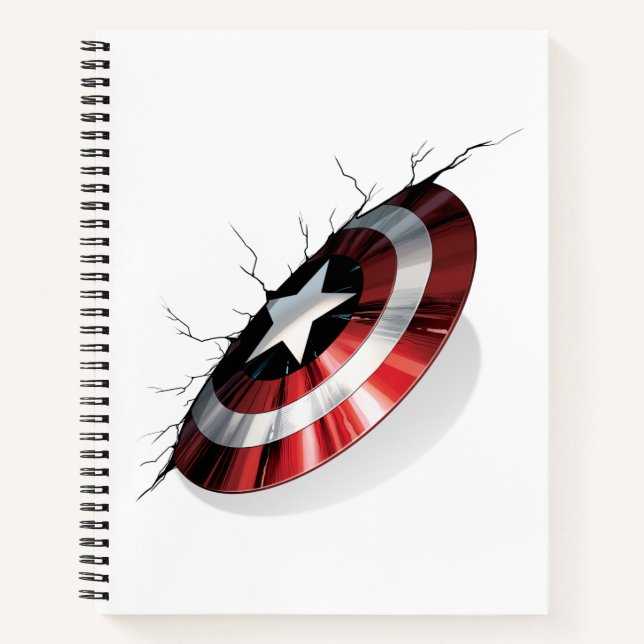 Avengers Classics | Captain America Shield Struck Notebook (Front)