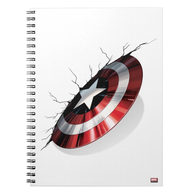 Avengers Classics | Captain America Shield Struck Notebook (Front)