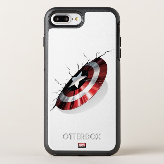 Avengers Classics | Captain America Shield Struck Otterbox iPhone Case (Back)