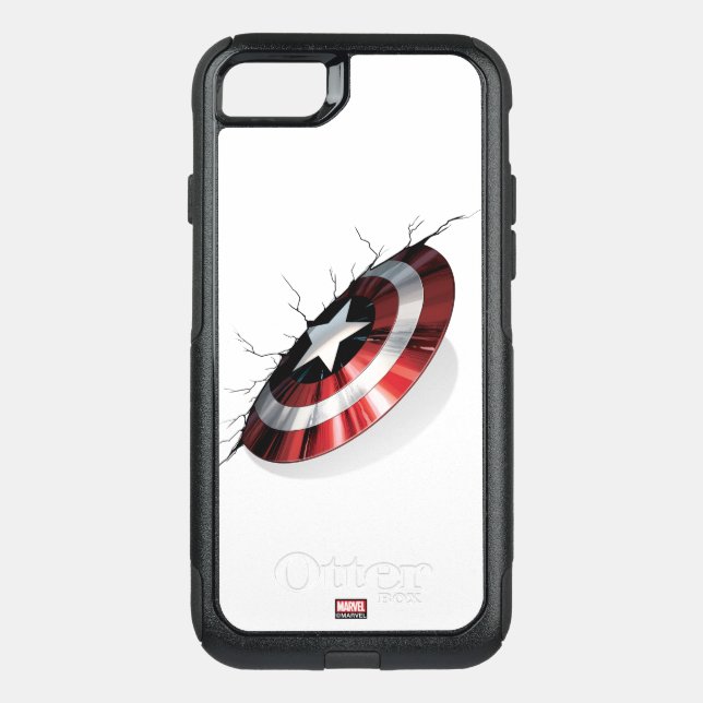 Avengers Classics | Captain America Shield Struck Otterbox iPhone Case (Back)