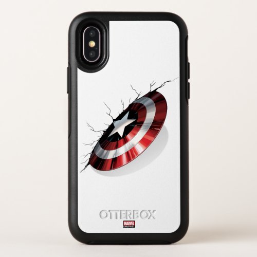 Avengers Classics  Captain America Shield Struck OtterBox Symmetry iPhone X Case