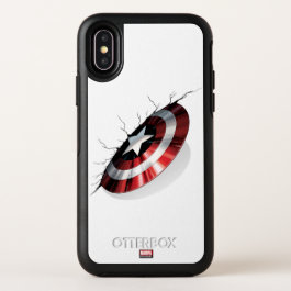Avengers Classics | Captain America Shield Struck OtterBox Symmetry iPhone X Case