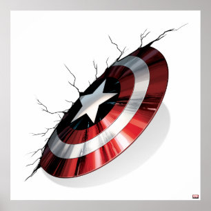 Avengers Classics Captain America Shield Struck Poster