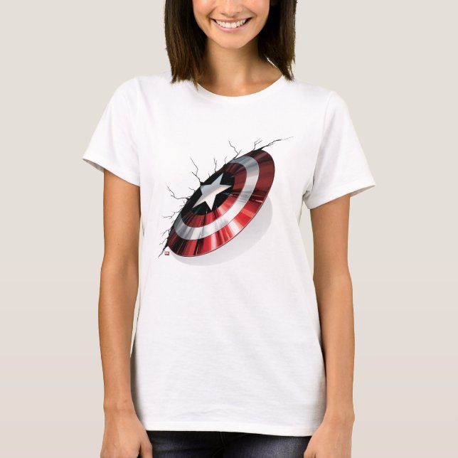 Avengers Classics | Captain America Shield Struck T-Shirt (Front)