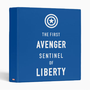 Avengers Classics   Captain America Typography 3 Ring Binder
