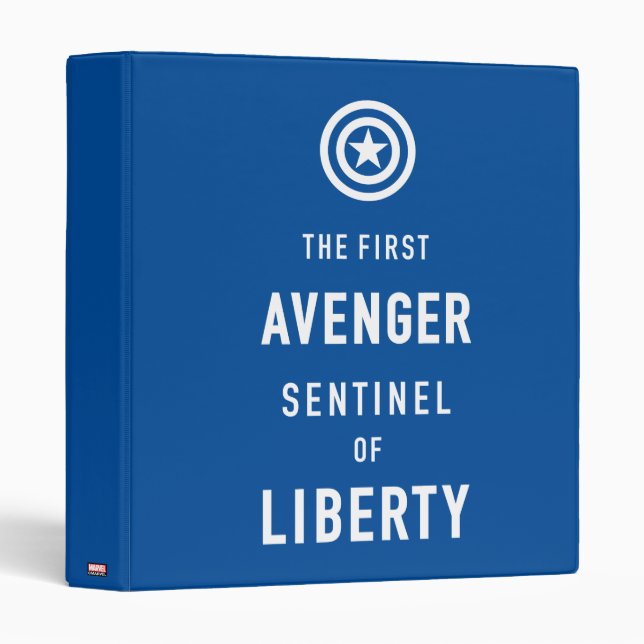 Avengers Classics | Captain America Typography 3 Ring Binder (Front/Spine)