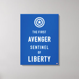 Avengers Classics   Captain America Typography Canvas Print