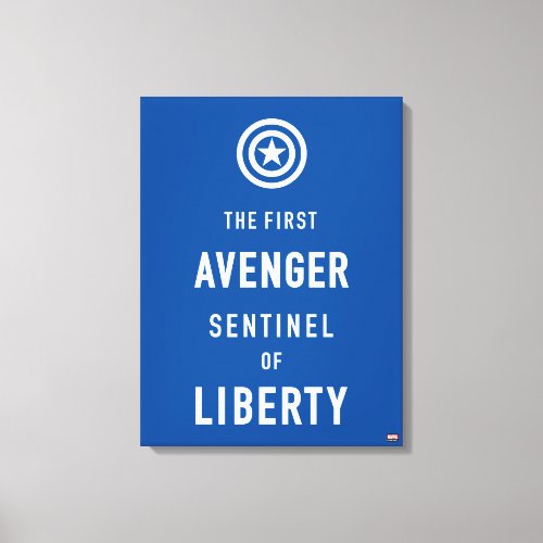 Avengers Classics  Captain America Typography Canvas Print