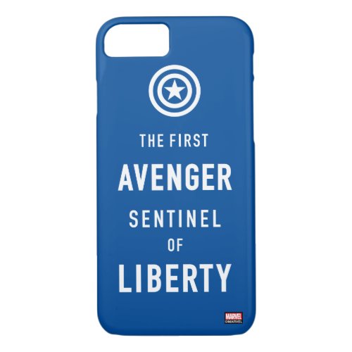 Avengers Classics  Captain America Typography iPhone 87 Case