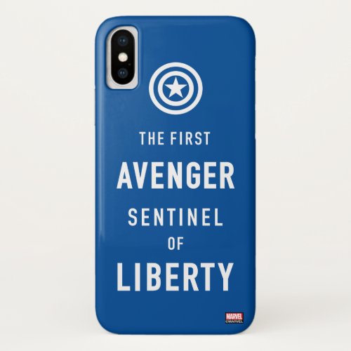Avengers Classics  Captain America Typography iPhone X Case