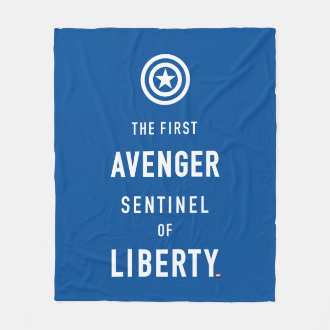 Avengers Classics | Captain America Typography Fleece Blanket (Front)