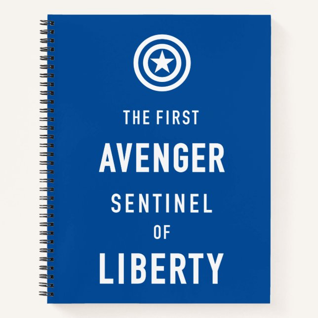 Avengers Classics | Captain America Typography Notebook (Front)