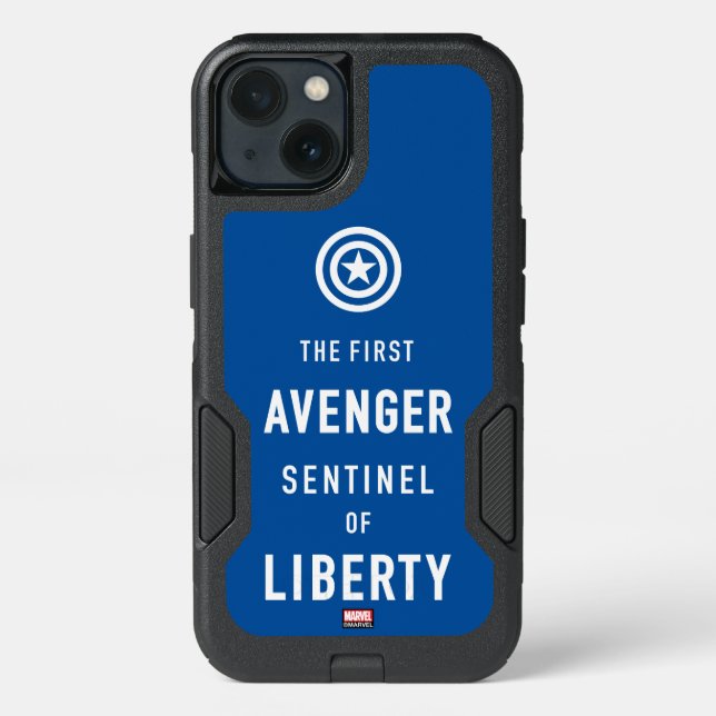 Avengers Classics | Captain America Typography Otterbox iPhone Case (Back)