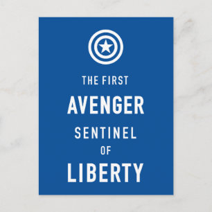 Avengers Classics Captain America Typography Postcard