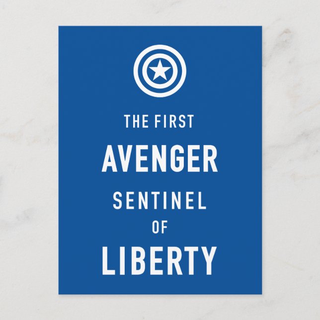 Avengers Classics | Captain America Typography Postcard (Front)