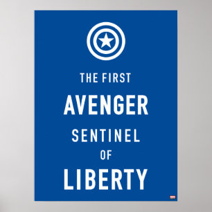 Avengers Classics   Captain America Typography Poster