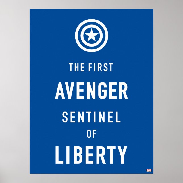 Avengers Classics | Captain America Typography Poster (Front)