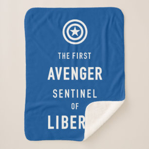 Avengers Classics   Captain America Typography Sherpa Blanket