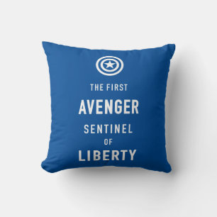 Avengers Classics   Captain America Typography Throw Pillow